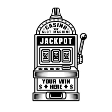 Black and White Slot Machine Clipart Available at Betso88